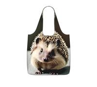 CNTDBU Borsa per la spesa a forma di riccio, leggera, riutilizzabile, pieghevole, per generi alimentari, zaino da viaggio da 25 l, con coulisse, per lavoro e palestra