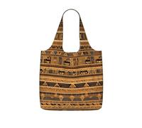 CNTDBU Borsa per la spesa con affreschi egiziani, leggera, riutilizzabile, per generi alimentari, zaino da viaggio da 25 l, con coulisse, per lavoro e palestra