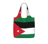 CNTDBU Borsa per la spesa con bandiera della Giordania, leggera, riutilizzabile, borsa pieghevole per generi alimentari, zaino da viaggio con coulisse, per lavoro e palestra