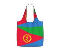 CNTDBU Borsa per la spesa con bandiera eritrea, leggera, riutilizzabile, pieghevole, per generi alimentari, zaino da viaggio con coulisse, per lavoro e palestra