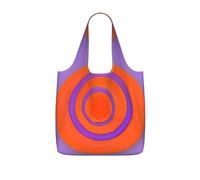 CNTDBU Borsa per la spesa, leggera, riutilizzabile, pieghevole, da 25 l, con coulisse, per lavoro, palestra, colore: arancione