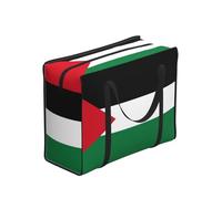 CNTDBU Borsa per la spesa resistente con bandiera dello Stato della Palestina, impermeabile, riutilizzabile, con cerniera, borsa pieghevole per viaggi, picnic