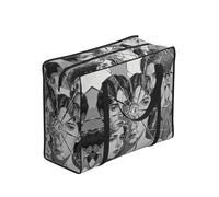CNTDBU Borsa per la spesa resistente con faccia a specchio rotto, impermeabile, riutilizzabile, con cerniera, borsa pieghevole per viaggi, picnic