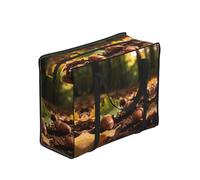 CNTDBU Borsa per la spesa resistente con foglie di quercia di ghianda, borsa per la spesa riutilizzabile impermeabile con cerniera, borsa pieghevole per viaggi e picnic