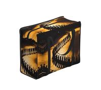 CNTDBU Borsa per la spesa resistente con motivo onde stadio, impermeabile, riutilizzabile, con cerniera, borsa pieghevole per viaggi, picnic