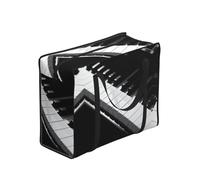 CNTDBU Borsa per la spesa resistente con tastiera di pianoforte, impermeabile, riutilizzabile, con cerniera, borsa pieghevole per viaggi, picnic