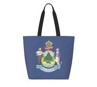 CNTDBU Borsa per la spesa riutilizzabile, in Tyvek, con bandiera del Maine Stato, leggera, pieghevole, in carta, impermeabile, ecologica, per shopping, lavoro, viaggi