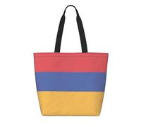 CNTDBU Borsa per la spesa riutilizzabile in Tyvek, con bandiera dell'Armenia, leggera, pieghevole, in carta, impermeabile, ecologica, per shopping, lavoro, viaggi