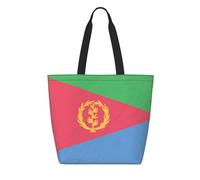 CNTDBU Borsa per la spesa riutilizzabile in Tyvek con bandiera eritrea, leggera, pieghevole, in carta, impermeabile, ecologica, per shopping, lavoro, viaggi