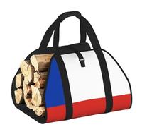 CNTDBU Borsa per legna da ardere con bandiera del Cile, in tela resistente, impermeabile, con manici imbottiti