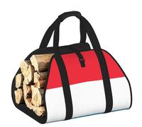 CNTDBU Borsa per legna da ardere con bandiera del Lussemburgo, borsa per legna in tela resistente, impermeabile, con manici imbottiti