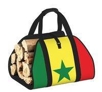 CNTDBU Borsa per legna da ardere con bandiera del Senegal, borsa in tela resistente, impermeabile, con manici imbottiti