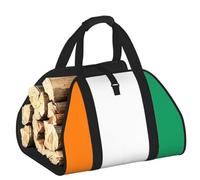 CNTDBU Borsa per legna da ardere con bandiera della Costa d'Avorio, borsa per legna in tela resistente, impermeabile, con manici imbottiti