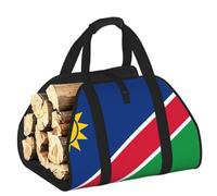 CNTDBU Borsa per legna da ardere con bandiera della Namibia, in tela resistente, impermeabile, con manici imbottiti
