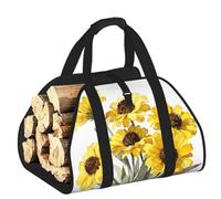 CNTDBU Borsa per legna da ardere in tela resistente, impermeabile, con manici imbottiti