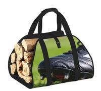 CNTDBU Borsa porta legna da ardere con borchie da calcio, in tela resistente, impermeabile, con manici imbottiti