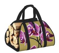 CNTDBU Borsa porta legna da ardere per orchidee, in tela resistente, impermeabile, con manici imbottiti