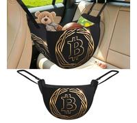 CNTDBU Borsa portaoggetti per sedile posteriore Bitcoin, organizer da viaggio