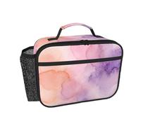 CNTDBU Borsa termica per il pranzo astratta ad acquerello per uomini e donne, borsa termica per lavoro, ufficio, contenitore per il pranzo a tenuta stagna con tasca in rete per cibo