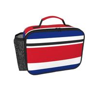 CNTDBU Borsa termica per il pranzo con bandiera del Costa Rica, per uomini e donne, borsa termica per lavoro, ufficio, contenitore per il pranzo a tenuta stagna con tasca in rete per cibo