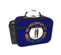CNTDBU Borsa termica per il pranzo con bandiera del Kentucky, per uomini e donne, borsa termica per lavoro, ufficio, a prova di perdite, con tasca in rete per cibo