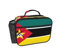 CNTDBU Borsa termica per il pranzo con bandiera del Mozambico, per uomini e donne, borsa termica per lavoro, ufficio, contenitore per il pranzo a tenuta stagna con tasca in rete per cibo