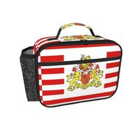 CNTDBU Borsa termica per il pranzo con bandiera del Senato di Brema, per uomini e donne, borsa termica per lavoro, ufficio, contenitore per il pranzo a tenuta stagna con tasca in rete per alimenti