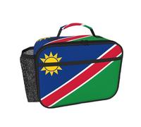 CNTDBU Borsa termica per il pranzo con bandiera della Namibia, per uomini e donne, borsa termica per lavoro, ufficio, a prova di perdite, con tasca in rete per alimenti