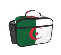 CNTDBU Borsa termica per il pranzo con bandiera dell'Algeria per uomo e donna, borsa termica per lavoro, ufficio, contenitore per il pranzo a tenuta stagna con tasca in rete per cibo