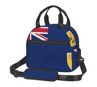 CNTDBU Borsa termica per il pranzo con bandiera delle Isole Turks e Caicos, borsa termica per cibo isolata da lavoro, con tracolla regolabile, antigoccia per uso quotidiano