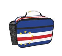 CNTDBU Borsa termica per il pranzo con bandiera di Capo Verde per uomo e donna, borsa termica per lavoro, ufficio, contenitore per il pranzo a tenuta stagna con tasca in rete per alimenti