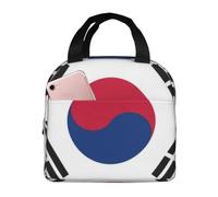 CNTDBU Borsa termica per il pranzo con bandiera nazionale della Corea del Sud, borsa termica con fodera in alluminio, portapranzo impermeabile per lavoro