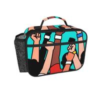 CNTDBU Borsa termica per il pranzo con braccia rialzate, per uomini e donne, borsa termica per lavoro, ufficio, contenitore per il pranzo a tenuta stagna con tasca in rete per cibo