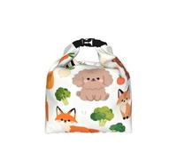 CNTDBU Borsa termica per il pranzo con cagnolino con coperchio arrotolabile, dimensioni regolabili, a prova di perdite, per uso quotidiano