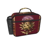 CNTDBU Borsa termica per il pranzo con cardo nobile, per uomini e donne, borsa termica per lavoro, ufficio, contenitore per il pranzo a tenuta stagna con tasca in rete per alimenti