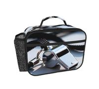 CNTDBU Borsa termica per il pranzo con fischietto da arbitro, per uomini e donne, borsa termica per lavoro, ufficio, a prova di perdite, con tasca in rete per cibo