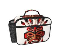 CNTDBU Borsa termica per il pranzo con maschera per uomini e donne, borsa termica per lavoro, ufficio, contenitore per il pranzo a tenuta stagna con tasca in rete per alimenti