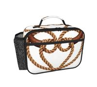 CNTDBU Borsa termica per il pranzo con nodo lasso a forma di cuore, per uomini e donne, borsa termica per lavoro, ufficio, contenitore per il pranzo a tenuta stagna con tasca in rete per alimenti