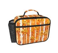CNTDBU Borsa termica per il pranzo in pioppo giallo, per uomini e donne, borsa termica per lavoro, ufficio, contenitore per il pranzo a tenuta stagna con tasca in rete per alimenti