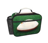 CNTDBU Borsa termica termica per il pranzo a forma di palla da rugby, per uomini e donne, per lavoro, ufficio, a prova di perdite, con tasca in rete per cibo