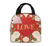 CNTDBU Borsa termica termica per il pranzo con busta a forma di cuore, con fodera in alluminio, impermeabile, per il lavoro