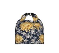 CNTDBU Borsa termica termica per il pranzo con crisantemo blu navy, con dimensioni regolabili, a prova di perdite, per uso quotidiano