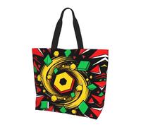 CNTDBU Borsa tote da donna con frammenti geometrici, borsa per la spesa leggera, impermeabile, riutilizzabile, con tasca interna, per lavoro e viaggi