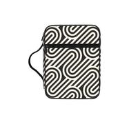 CNTDBU Borsa tote nera con manici e struttura curva per studio biblico, impermeabile, organizer per viaggi in chiesa, portapenne, tablet, diario