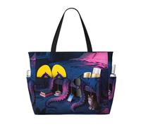 CNTDBU Borsone da viaggio da spiaggia di grande capacità, impermeabile, con 7 tasche, borsa oversize per palestra e campeggio, leggera e pieghevole