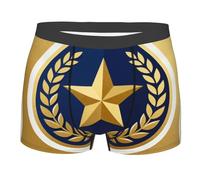CNTDBU Boxer da uomo con fascia da capitano con tasca profilata, biancheria intima morbida elasticizzata traspirante, senza etichetta in vita, traspirante, Nero , M
