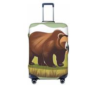 CNTDBU Brown Bear Walking - Copertura elastica per valigie, protezione per bagagli da viaggio, resistente ai graffi, adatta alla maggior parte delle valigie, Nero , XL, boemo