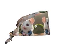 CNTDBU Cappello da lavoro per mamma e bambino con bottoni, morbido cappello da chef per la pulizia della cucina, cappello regolabile per maschera spa salone di bellezza, cappello unisex con fascia per