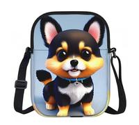 CNTDBU Card Love Fancy Puppy Piccola borsa a tracolla leggera con cerniera da donna, borsa a tracolla casual impermeabile per portafoglio da viaggio per telefono
