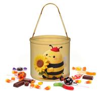 CNTDBU Carino Bee Halloween Storage Bag-Round borsa per il partito | Tessuto twill leggero riutilizzabile contiene bomboniere essenziali per uso festa